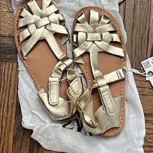 Zara Metallic Kids Sandals